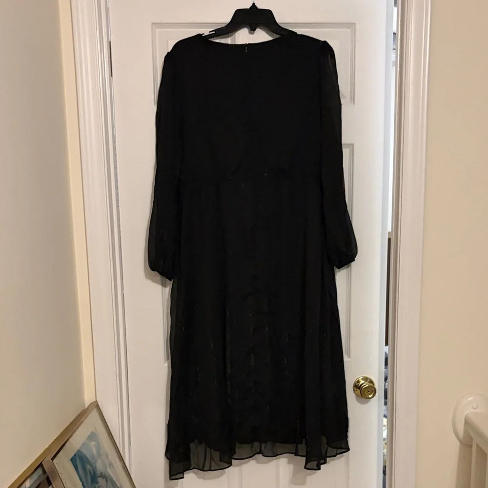 Talisea Black Long Sleeve Dress 1X NWT - Picture 4 of 4